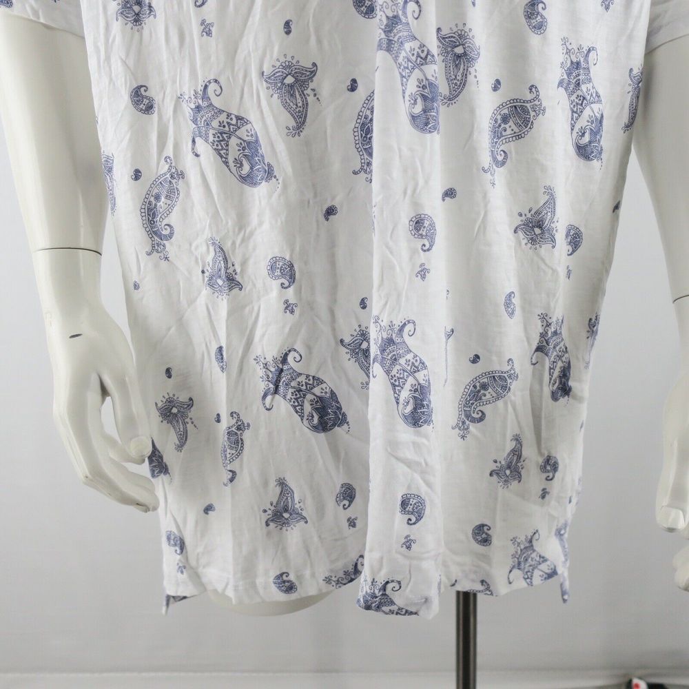 B Draddy Pima Cotton Golf Polo Shirt‎ Mens 2XL White Bandana Print - Picture 5 of 9